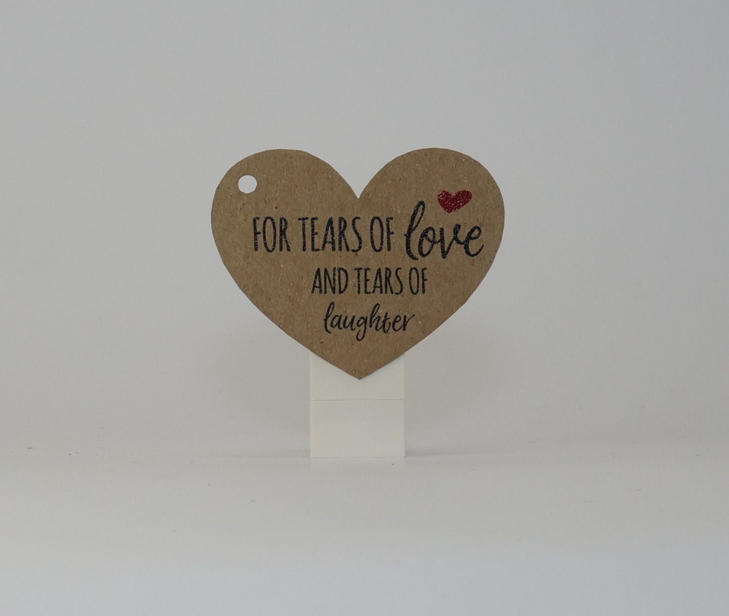 Anhänger in Herzform " For Teams of Love " mit rotem Herz