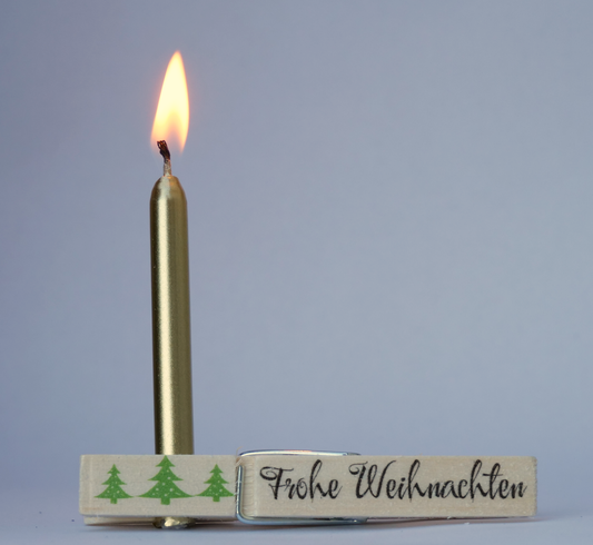Holz-Wäscheklammern  Tannenbaum Frohe Weihnachten  Wäscheklammer bedruckt Platzkarte, Tischkarte, Gastgeschenk, Anstecker für Hochzeit (Kopie)