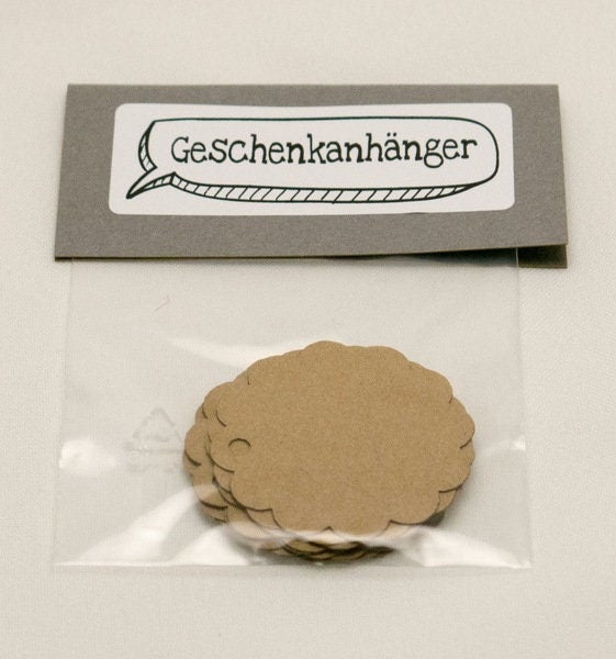 Geschenkanhänger aus Kraftkarton a3