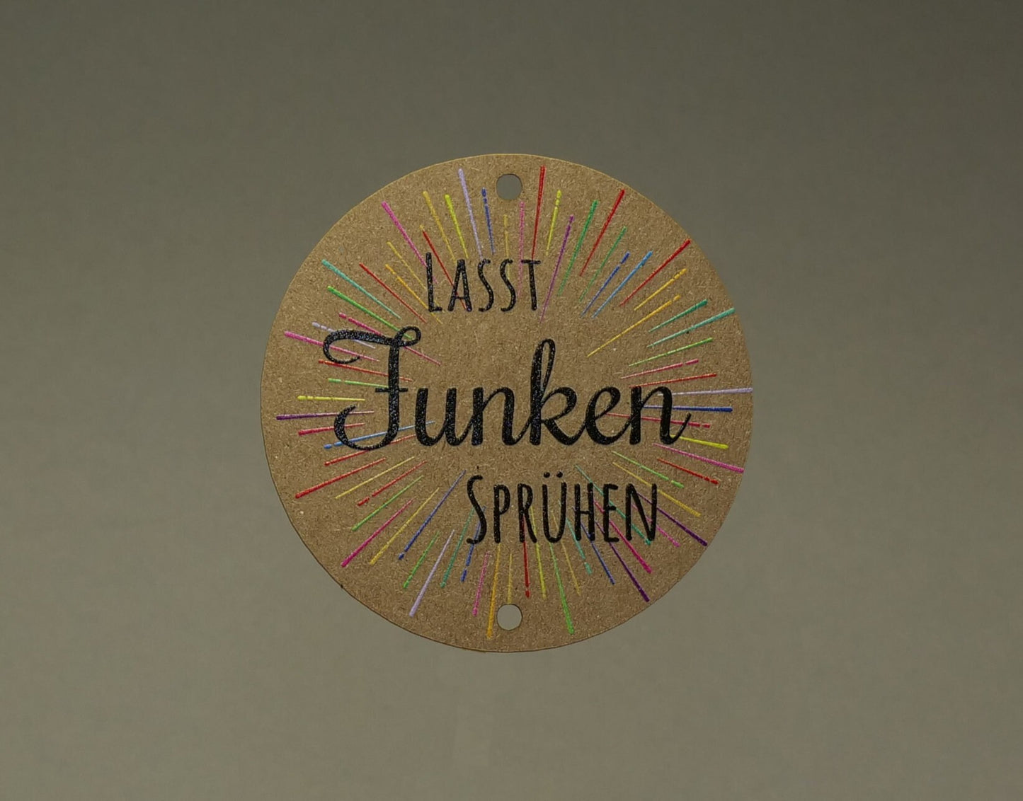 Wunderkerzenhalter Anhänger Lasst die Funken Sprühen! 60mm  10 Stück