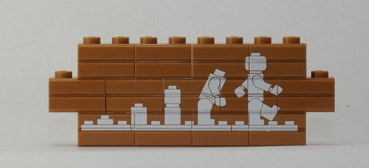 LEGO Wand mit GRAFFITI in Weiss